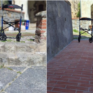 Ventimiglia più inclusiva, completata la rampa di accessibilità in piazza Coletta (Foto)