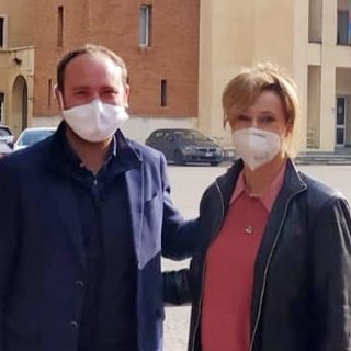 Mabel Riolfo insieme a Flavio Di Muro