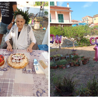 Imperia, grande festa per i 103 anni di nonna Rita che taglia l'invidiabile traguardo circondata dall'affetto della sua famiglia