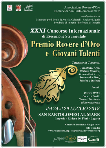 Rovere d'Oro, l'arpa di Floraleda Sacchi apre il programma dei concerti a San Bartolomeo al Mare