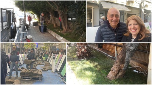 Una seconda vita a Sanremo per il green carpet del Festival, l'installazione salvata dall'assalto della gente