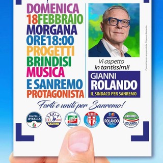 Elezioni Sanremo: il 18 febbraio al via la campagna elettorale di Gianni Rolando candidato sindaco