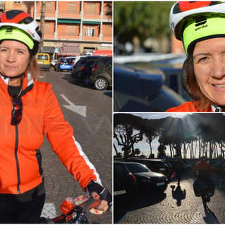 Da Ventimiglia a Barcellona in bicicletta per la seconda volta. E’ iniziata la lunga traversata della ‘bicigrina’ Rosalia Ciancio (Foto e Video)