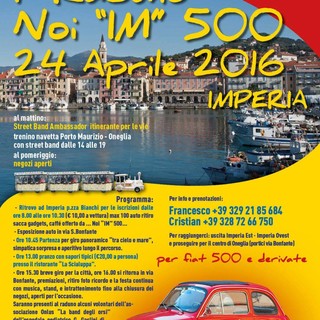 Imperia: conto alla rovescia al primo raduno Fiat 500 storiche e derivate, i dettagli della giornata