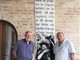 Roberto Ferretti e Claudio Porchia durante l'inaugurazione della mostra dedicata a Libereso