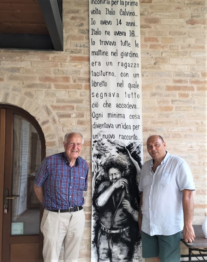 Roberto Ferretti e Claudio Porchia durante l'inaugurazione della mostra dedicata a Libereso Roberto Ferretti e Claudio Porchia durante l'inaugurazione della mostra dedicata a Libereso