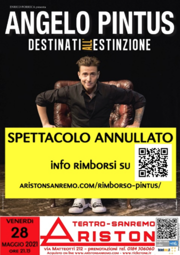 Annullato lo spettacolo di Angelo Pintus a Sanremo: ecco come ottenere i rimborsi