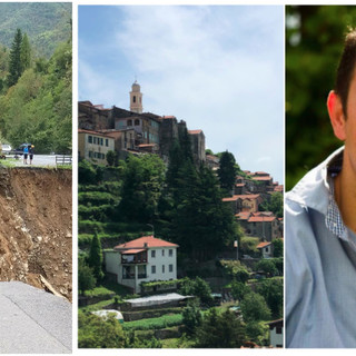La strada crollata, Triora, il sindaco Massimo Di Fazio La strada crollata, Triora, il sindaco Massimo Di Fazio