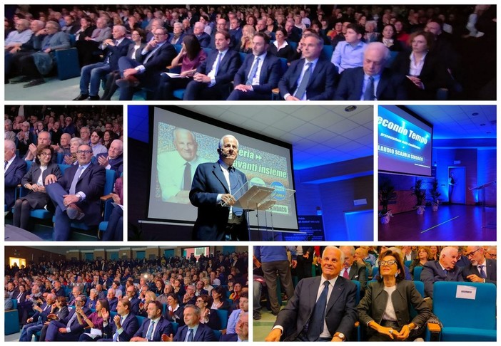 Imperia, Scajola alla platea dell'Auditorium: "Pensiamo alla città del futuro" (foto e video)