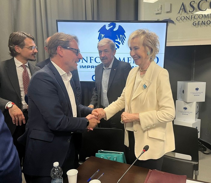 L’assessore regionale Marco Scajola al convegno dedicato alle Politiche Europee con Letizia Moratti