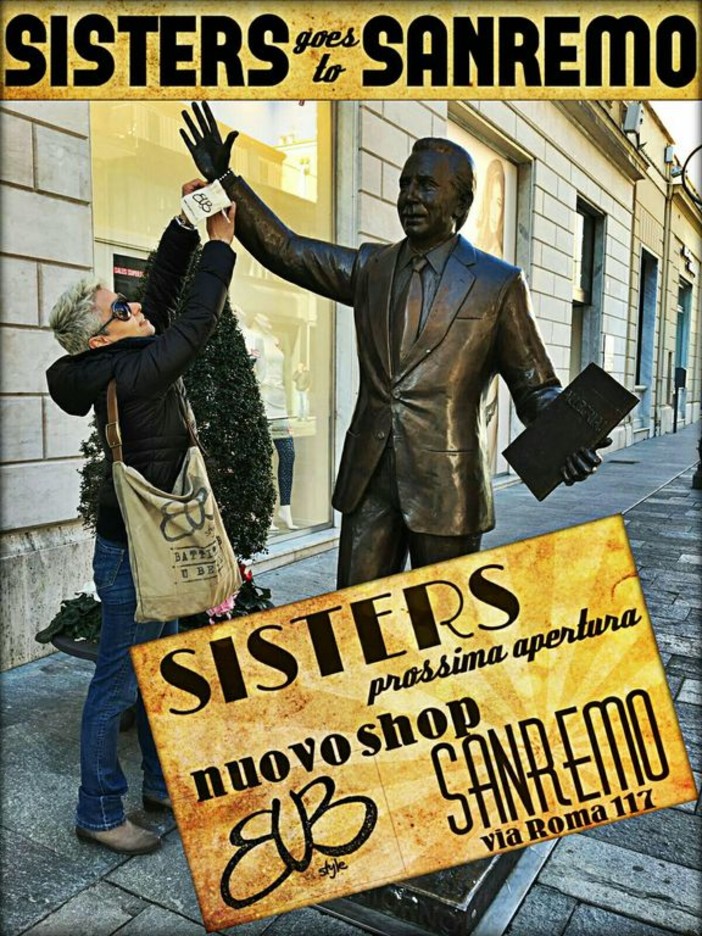 "Battitene U Belin" è pronto a sbarcare anche a Sanremo: martedì 7 Febbraio apertura del nuovo punto vendita "Sisters" "Battitene U Belin" è pronto a sbarcare anche a Sanremo: martedì 7 Febbraio apertura del nuovo punto vendita "Sisters"