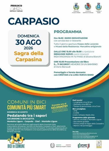 Carpasio, torna la Sagra della Carpasina con un'escursione su due ruote Carpasio, torna la Sagra della Carpasina con un'escursione su due ruote