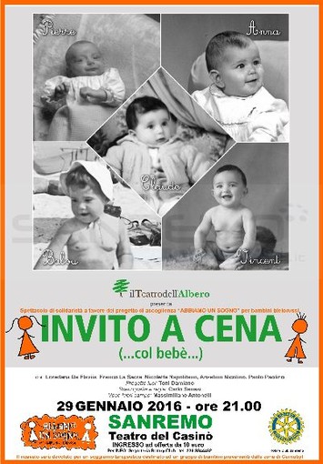 l Rotary Club Sanremo per i bambini di Cernobyl “A cena con bebè”, commedia brillante per una serata di solidarietà