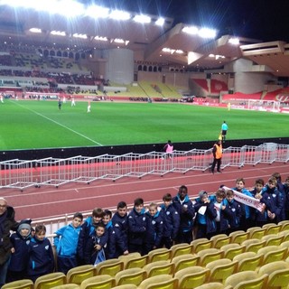 Calcio giovanile. Il settore giovanile e la scuola calcio Unione Sanremo allo stadio per assistere a Monaco-Metz Calcio giovanile. Il settore giovanile e la scuola calcio Unione Sanremo allo stadio per assistere a Monaco-Metz