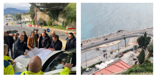 Lavori a Ventimiglia, sopralluogo a Latte e alla frontiera bassa. Di Muro: "Superato il test del traffico" (Foto e video)