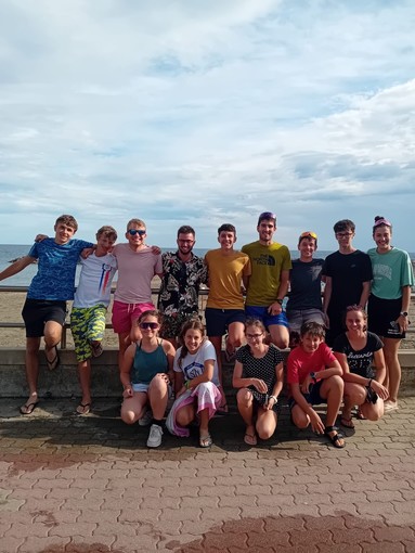 I ragazzi dello Ski Club Saint-Nicolas in ritiro a Bussana