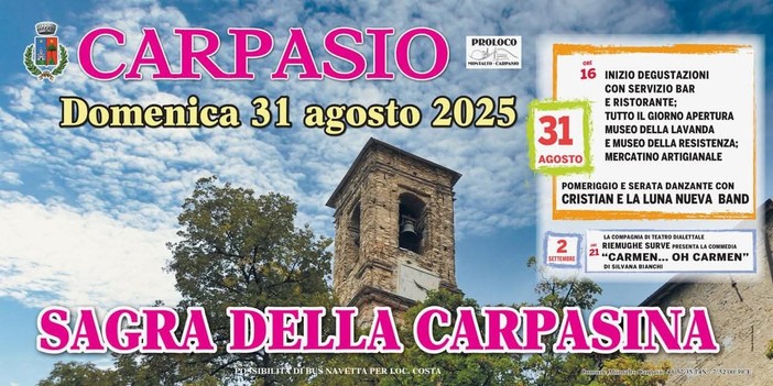 Carpasio saluta l’estate con gusto, fede e risate con la Sagra della Carpasina Carpasio saluta l’estate con gusto, fede e risate con la Sagra della Carpasina
