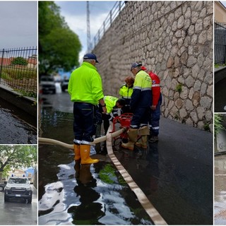 Maltempo a Ventimiglia, strade allagate: Protezione civile e ANC in azione (Foto)