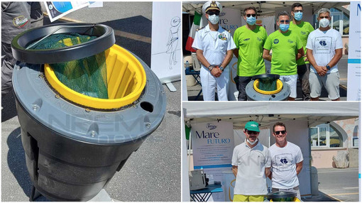 Un seabin per contribuire alla pulizia del Porto 'Bandiera Blu' di Bordighera: la donazione della F.lli Beccaria