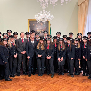 L’assessore Marco Scajola durante la cerimonia di giuramento.