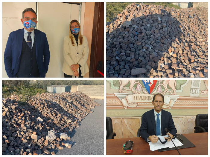 'Sanpietrini' abbandonati a Diano Marina, Parrella e Cavalleri: "Usiamoli per riqualificare via Genala" (foto) 'Sanpietrini' abbandonati a Diano Marina, Parrella e Cavalleri: "Usiamoli per riqualificare via Genala" (foto)