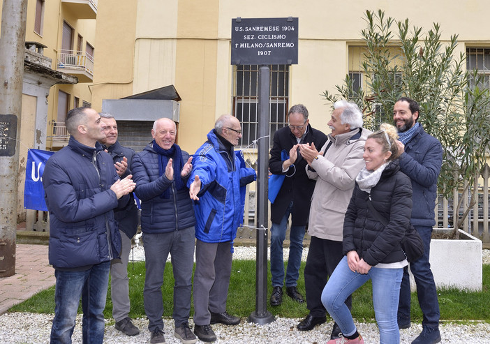 Sanremo: la città dedica un tratto della pista ciclabile alla sezione ciclismo dell'Unione Sportiva Sanremese 1904 (Foto)