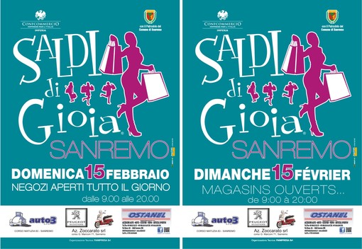 Sanremo: domenica prossima c'è 'Saldi di Gioia', divieto di transito in via Feraldi Sanremo: domenica prossima c'è 'Saldi di Gioia', divieto di transito in via Feraldi