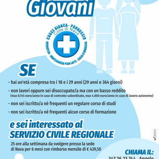 La Croce Bianca di Pornassio promuove il Servizio Civile Regionale rivolto a giovani tra i 18 e 29 anni La Croce Bianca di Pornassio promuove il Servizio Civile Regionale rivolto a giovani tra i 18 e 29 anni