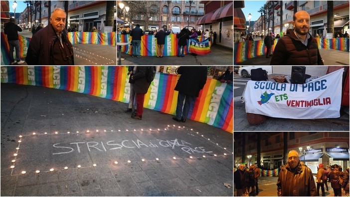 Bandiere e candele, a Ventimiglia un sit-in per la pace nella Striscia di Gaza (Foto e video) Bandiere e candele, a Ventimiglia un sit-in per la pace nella Striscia di Gaza (Foto e video)