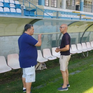 Sanremo: lavori allo Stadio Comunale, sopralluogo dei consiglieri Faraldi e Sindoni insieme a Marco Ventimiglia (Unione Sanremo) Sanremo: lavori allo Stadio Comunale, sopralluogo dei consiglieri Faraldi e Sindoni insieme a Marco Ventimiglia (Unione Sanremo)