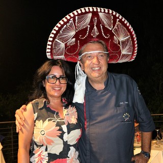 Silvia Morano direttrice del Villaggio dei Giori e lo chef Sandro Lelli