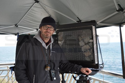 Settimio Benedusi immortala il mare di Imperia con un banco ottico, la foto sarà presentata ad aprile alla Fiera dell'Arte Fotografica di Milano