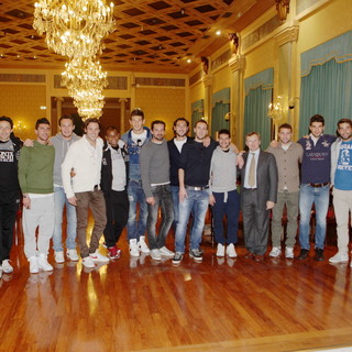 Sanremo: il Siena calcio in trasferta al Casinò accolti dal presidente Giuseppe Di Meco