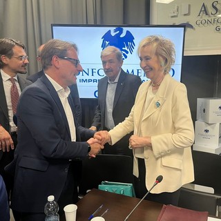 L’assessore regionale Marco Scajola al convegno dedicato alle Politiche Europee con Letizia Moratti