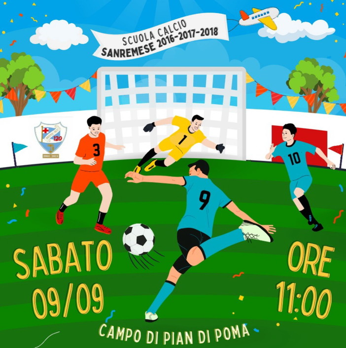 Calcio giovanile: sabato 9 settembre riprendono gli allenamenti della Scuola Calcio della Sanremese Calcio giovanile: sabato 9 settembre riprendono gli allenamenti della Scuola Calcio della Sanremese