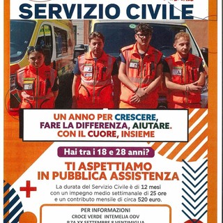 Ventimiglia, prorogato il bando per il Servizio Civile alla Croce Verde Intemelia Ventimiglia, prorogato il bando per il Servizio Civile alla Croce Verde Intemelia