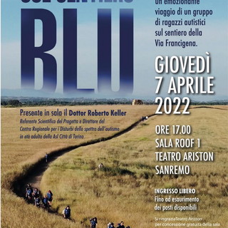 Sanremo: giovedì prossimo, proiezione film ‘Sul Sentiero Blu’ in occasione della giornata mondiale della consapevolezza sull'Autismo
