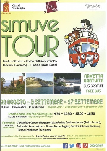 Ventimiglia: domani, appuntamento per una gita fuori porta con 'Simuve Tour', un servizio bus gratuito
