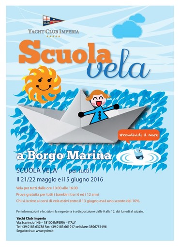 Yatch Club Imperia; riparte alla grande la scuola di vela Yatch Club Imperia; riparte alla grande la scuola di vela