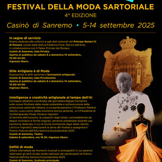Sanremo: "Stile Artigiano è di Moda. Festival della Moda Sartoriale" presenta il convegno Intelligenza e creatività artigianale al tempo dell’AI