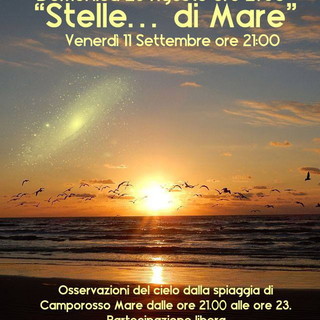 Domani una serata di osservazione in compagnia delle stelle sulla spiaggia di Camporosso Mare