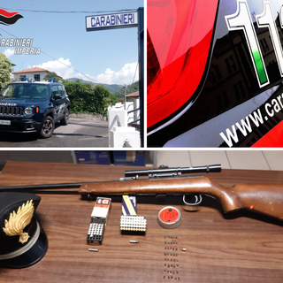 Carabinieri sequestrano fucile e munizioni tra Apricale e Perinaldo, denunciato 57enne austriaco