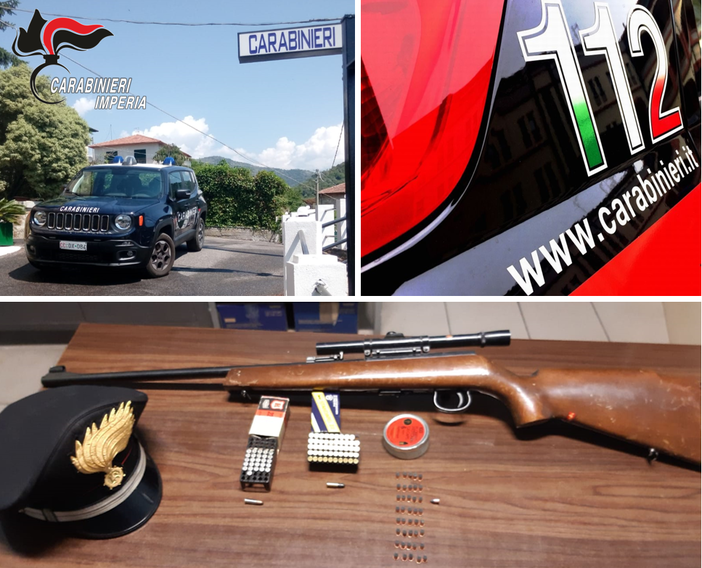 Carabinieri sequestrano fucile e munizioni tra Apricale e Perinaldo, denunciato 57enne austriaco Carabinieri sequestrano fucile e munizioni tra Apricale e Perinaldo, denunciato 57enne austriaco