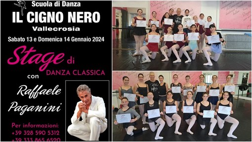 Vallecrosia, un successo lo stage di danza classica con Raffaele Paganini a "Il Cigno Nero" (Foto) Vallecrosia, un successo lo stage di danza classica con Raffaele Paganini a "Il Cigno Nero" (Foto)