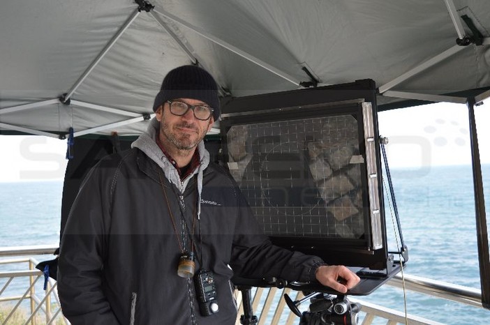 Settimio Benedusi immortala il mare di Imperia con un banco ottico, la foto sarà presentata ad aprile alla Fiera dell'Arte Fotografica di Milano