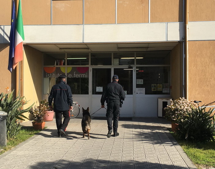 ‘Scuole sicure’: blitz dei Carabinieri di Ventimiglia e del nucleo cinofili di Villanova d’Albenga ‘Scuole sicure’: blitz dei Carabinieri di Ventimiglia e del nucleo cinofili di Villanova d’Albenga