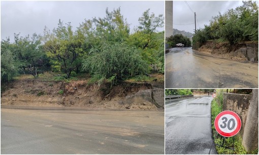 Bordighera, maltempo: smottamento in via Mameli (Foto e video) Bordighera, maltempo: smottamento in via Mameli (Foto e video)