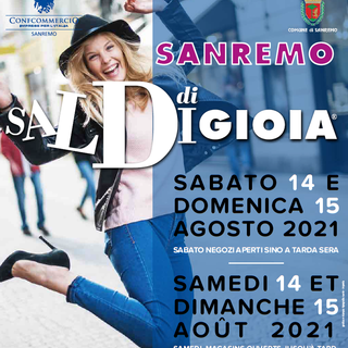 Sanremo: nel weekend tornano i 'Saldi di Gioia', iniziativa della Confcommercio n collaborazione con il Comune