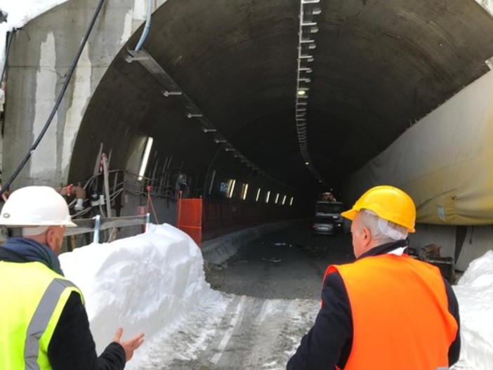 Il sopralluogo al cantiere del Tenda a fine dicembre