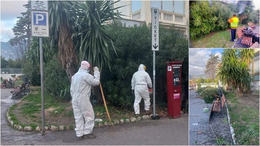 Migranti a Ventimiglia, Di Muro: "Sanificata e pulita area davanti alla fontana del Putto" (Foto)